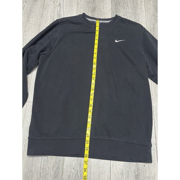 Classic Nike Sweatshirt Mens Large Black White Check Embroidered Sweater Y2K - Picture 4 of 5